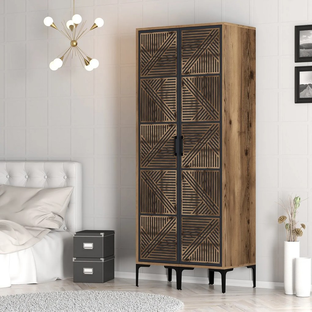 Dulap de haine Kiara RS (Nuc + antracit). 1088600