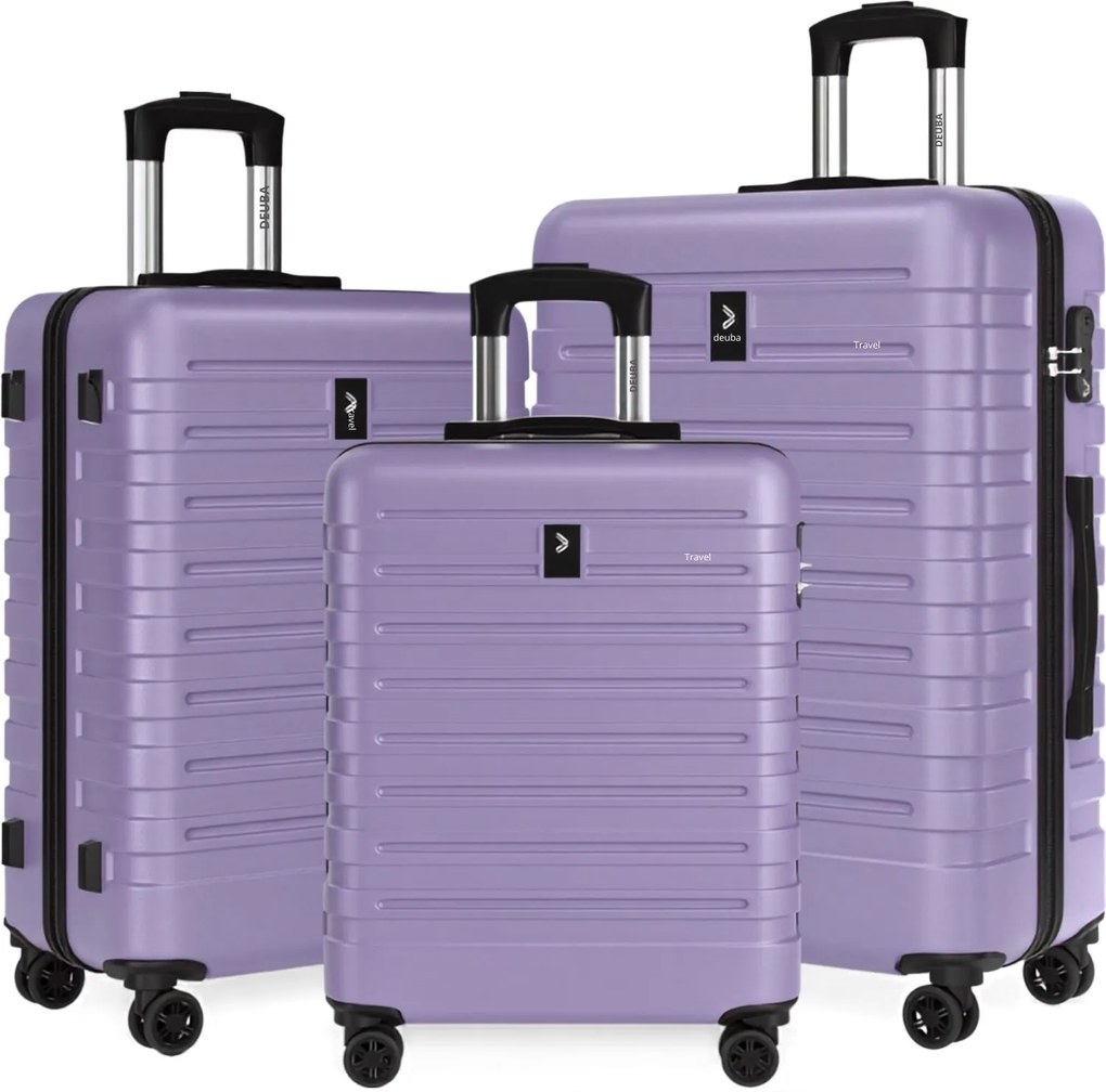 Set de valize rigide NEW YORK, 3 piese, ABS, mov deschis Deuba