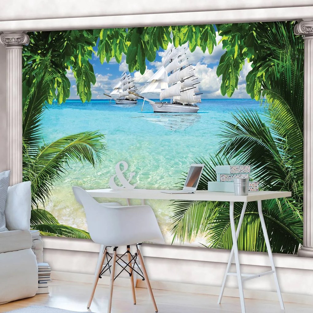 Fototapet - Corabie pe ocean (152,5x104 cm)