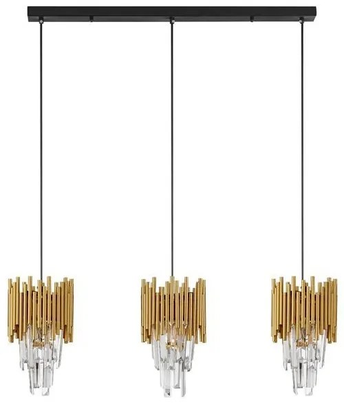 Lustra suspendata design elegant MAGNOLIA 3L aurie