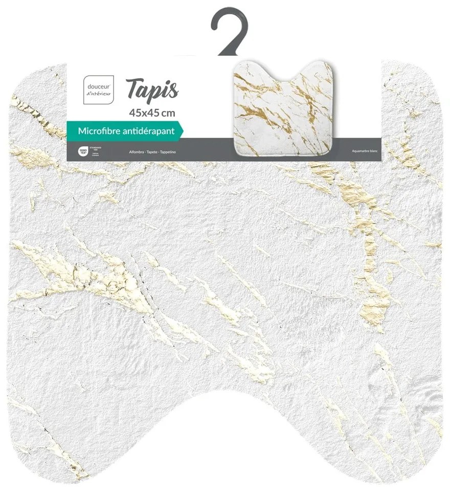 Covoraș de baie alb-auriu 45x45 cm Aquamarbre – douceur d'intérieur