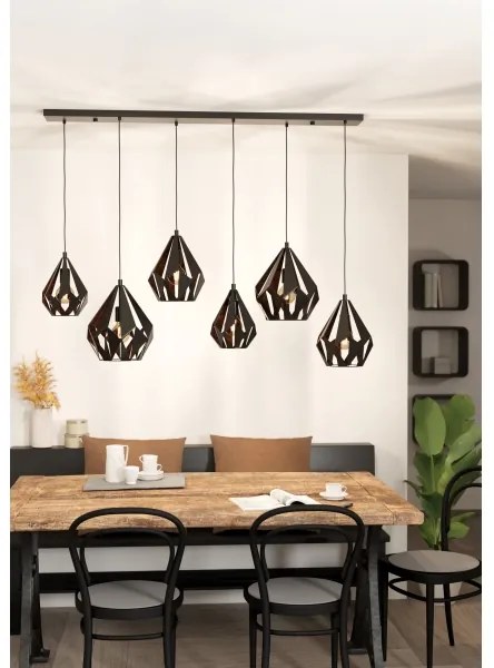 Lustră pe cablu CARLTON 6xE27/40W/230V Eglo 43846
