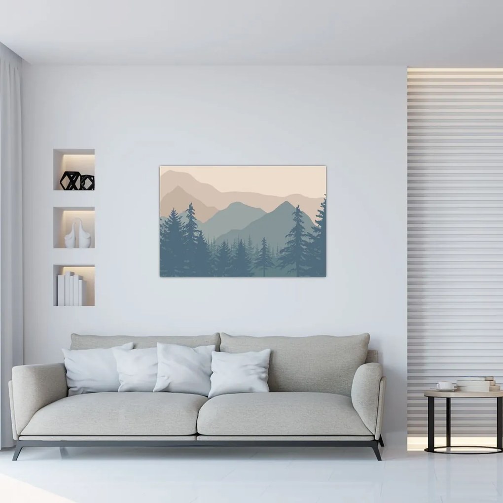 Tablou - Munții Turcoaz N⁰2 (90x60 cm)