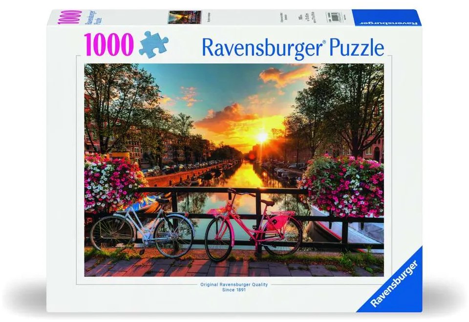 PUZZLE BICICLETE IN AMSTERDAM 1000 PIESE DESIGN NOU - RAVENSBURGER (RVSPA00662)