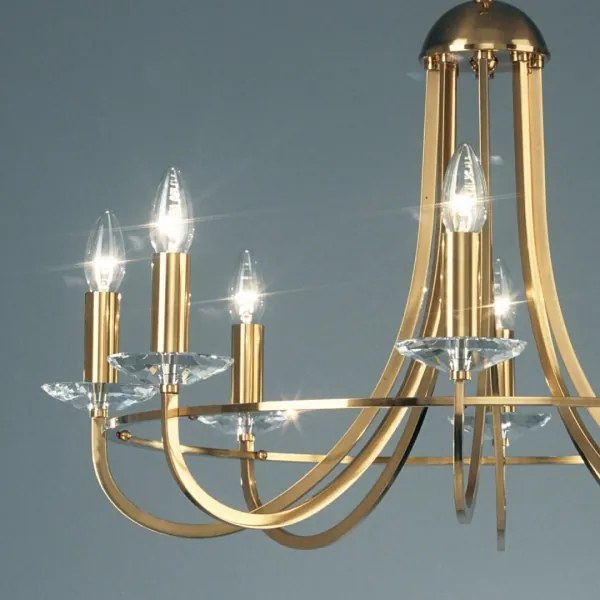 Kolarz 330.88.8C - Candelabru cristal IMPERIAL 8xE14/60W/230V auriu