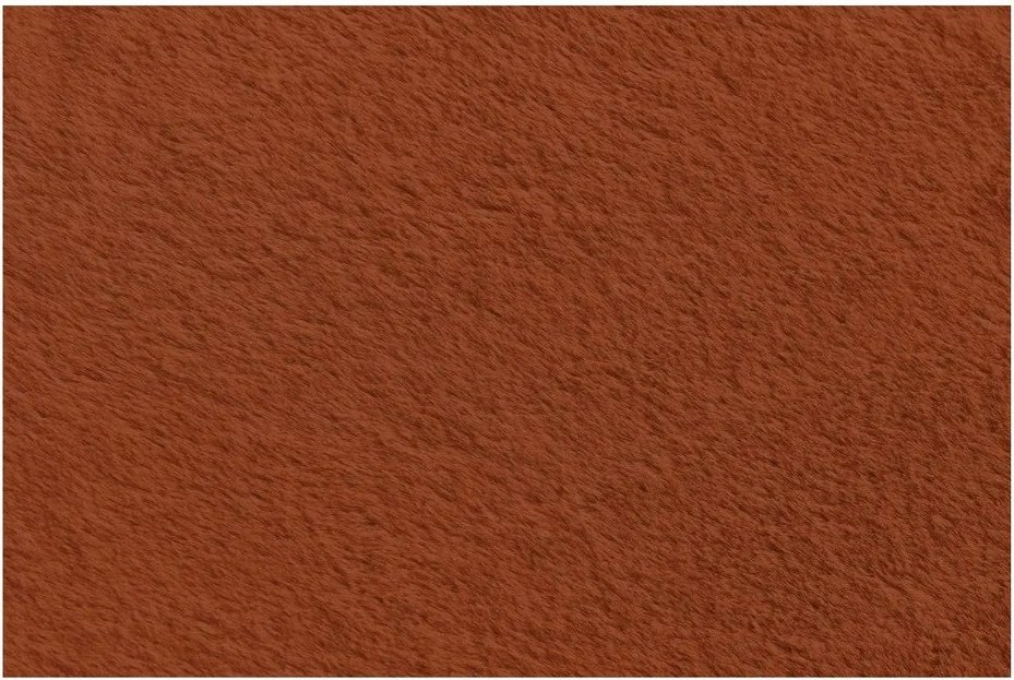 Fotoliu bean bag portocaliu cu tapițerie din blană artificială Lilibet – Bobochic Paris