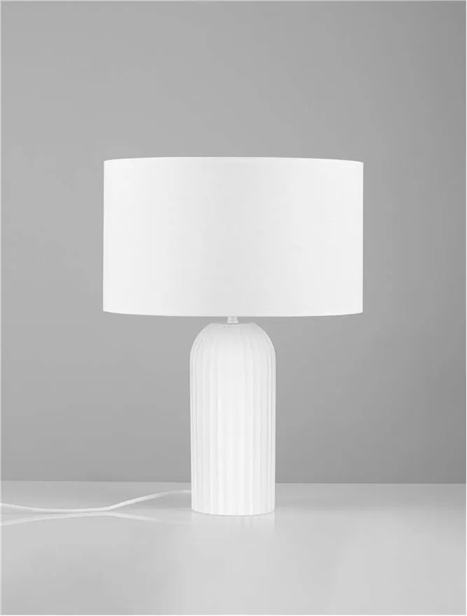 Veioza/Lampa de masa decorativa AMMOS alb