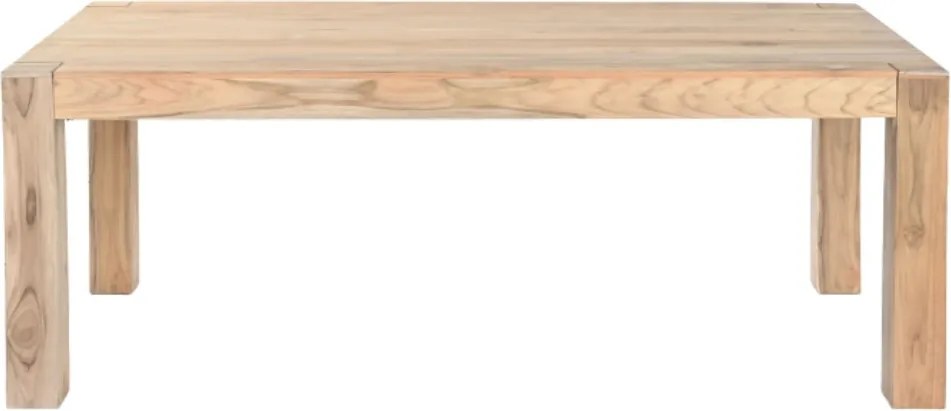 Masă de exterior din lemn de tec, finisaj natural, cu design durabil și rezistent la intemperii, „Elara”