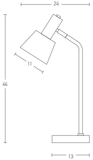 Lampă de masă 1xE14/25W/230V gri Zambelis 20220
