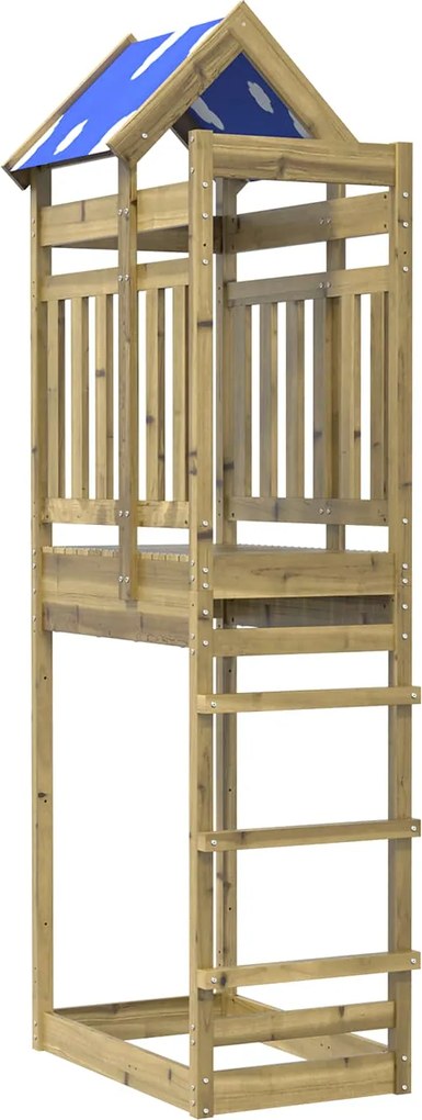 vidaXL Turn de joacă Maro 52.5 x 85 x 239 cm Lemn impregnate solid