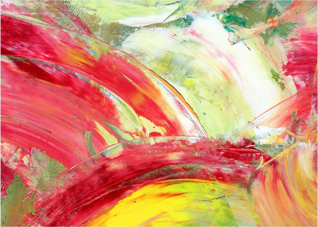 Tablou pe sticlă cu abstracție - pictura (70x50 cm)
