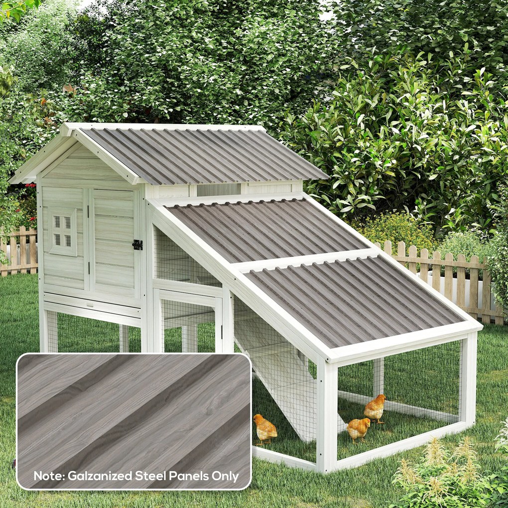 Outsunny Set 12 Panouri de Schimb 129x45 cm pentru Căsuțe de Grădină din Oțel Galvanizat Gri | Aosom Romania