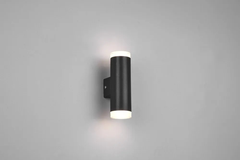 Aplică de perete negru-mat LED Ray – Trio