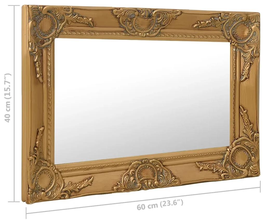 Oglinda de perete in stil baroc, auriu, 60 x 40 cm 1, Auriu, 60 x 40 cm