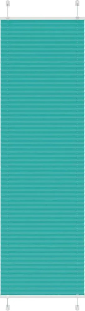 vidaXL Jaluzea plisată verde petrol 65x200 cm Lățime țesătură 64,4 cm