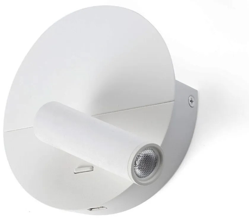 Aplica cu reader LED directionabil stil minimalist DUAS USB C alb