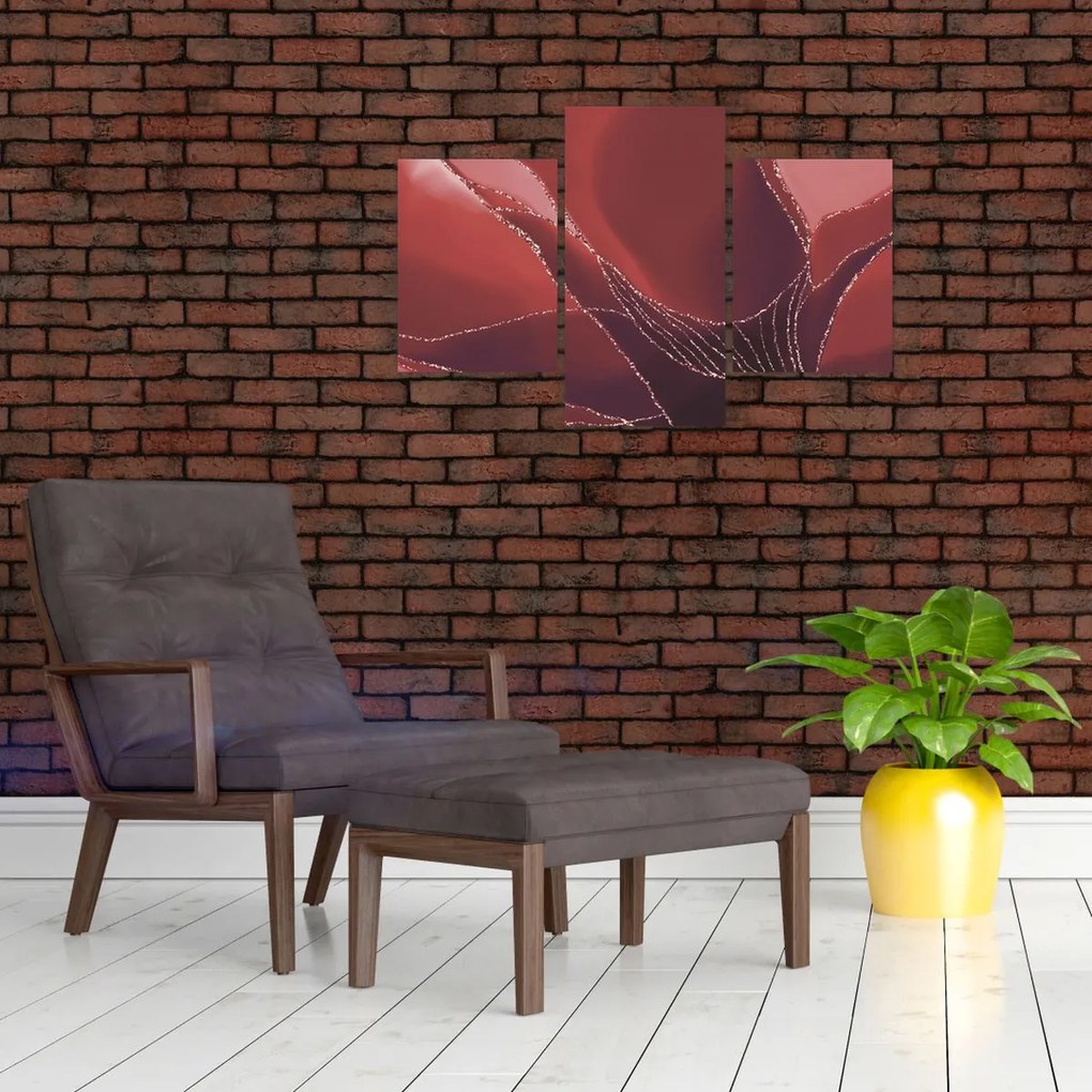 Tablou - Floare abstractă roșie N⁰2 (90x60 cm)