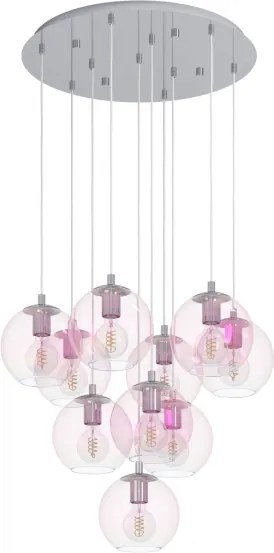 Eglo 901922 - Candelabru suspendat pe cablu ARISCANI 10xE27/60W/230V crom lucios