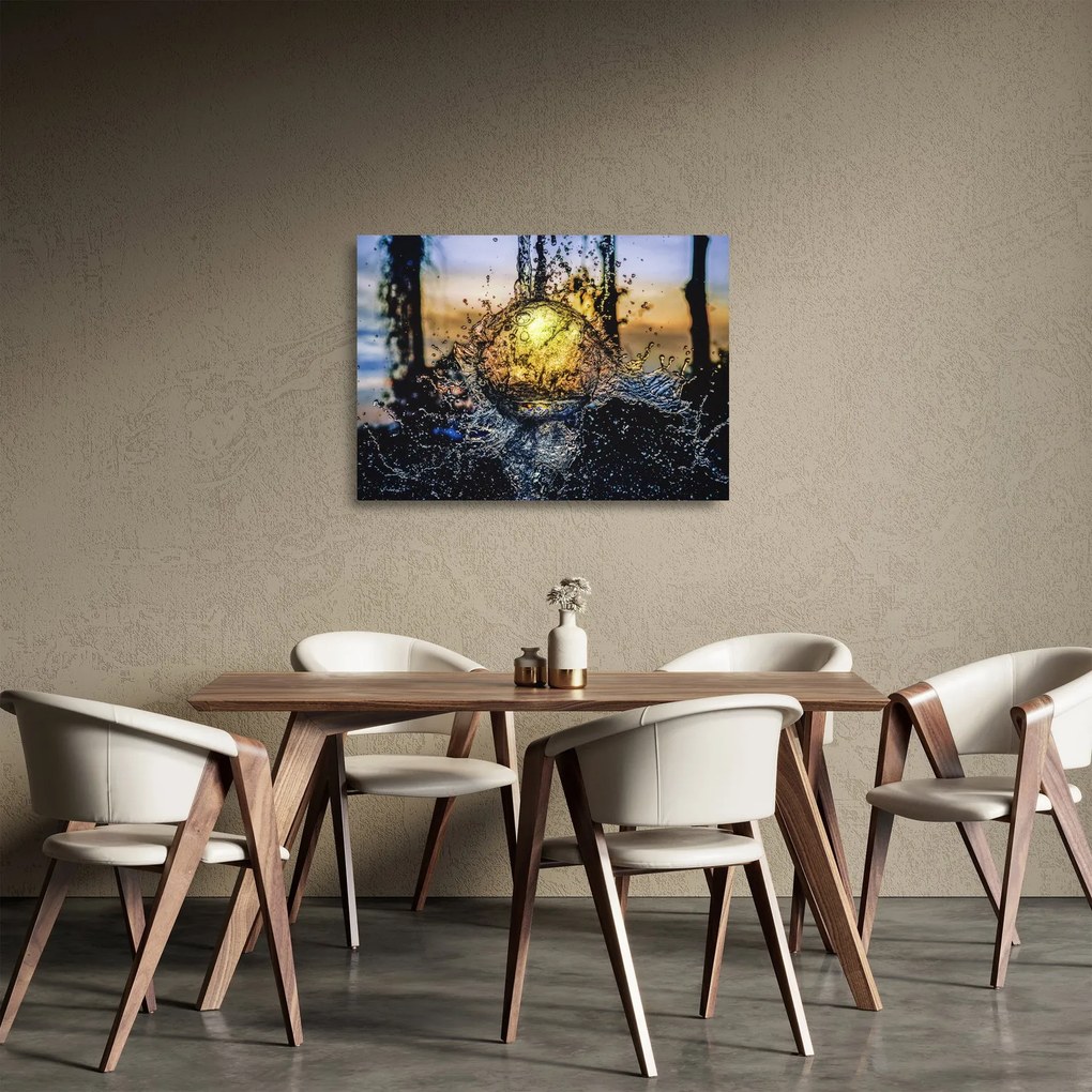 Tablou pe sticlă cu apa (70x50 cm)