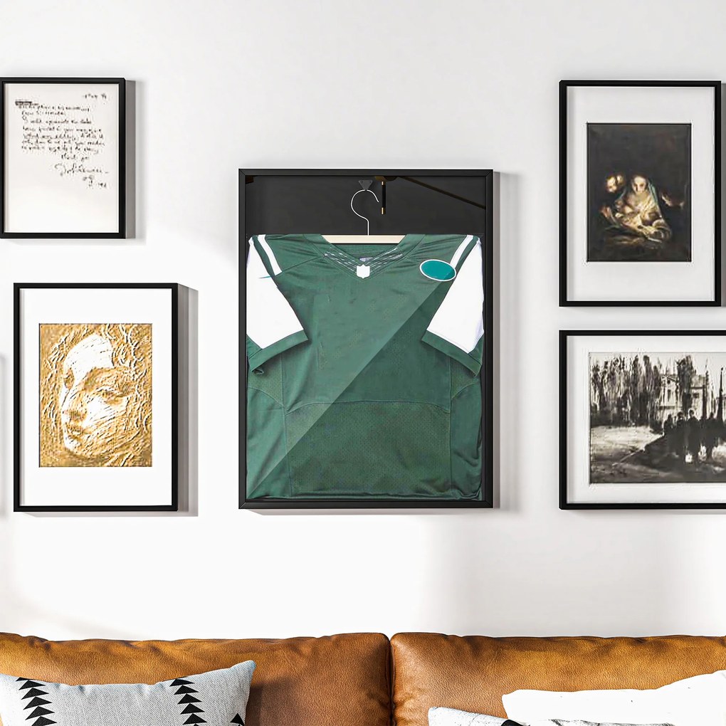 Cadru HOMCOM T-frame pentru tricou in aluminiu si acrilic cu protectie UV, 60 x 80 cm | Aosom Romania
