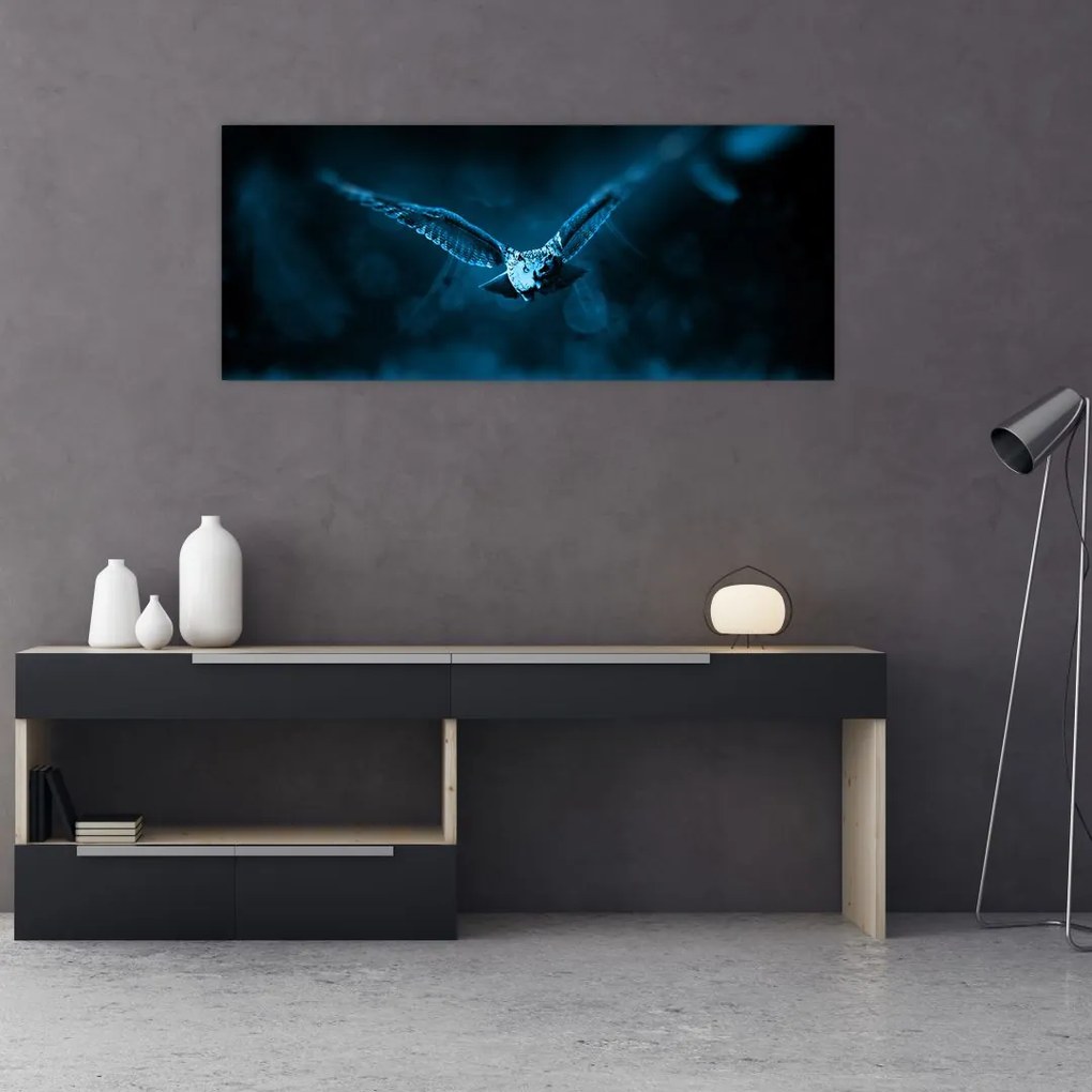 Tablou cu bufnița zburând (120x50 cm)