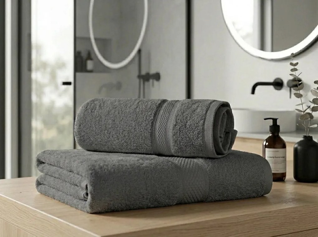 Prosop CLARYSSE ELEGANCE 60x110 cm gri, 100% bumbac