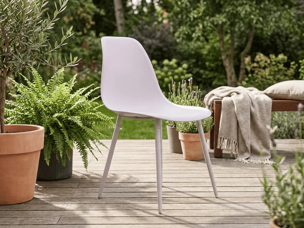 Scaun bucatarie OSAKA plastic, roz gri