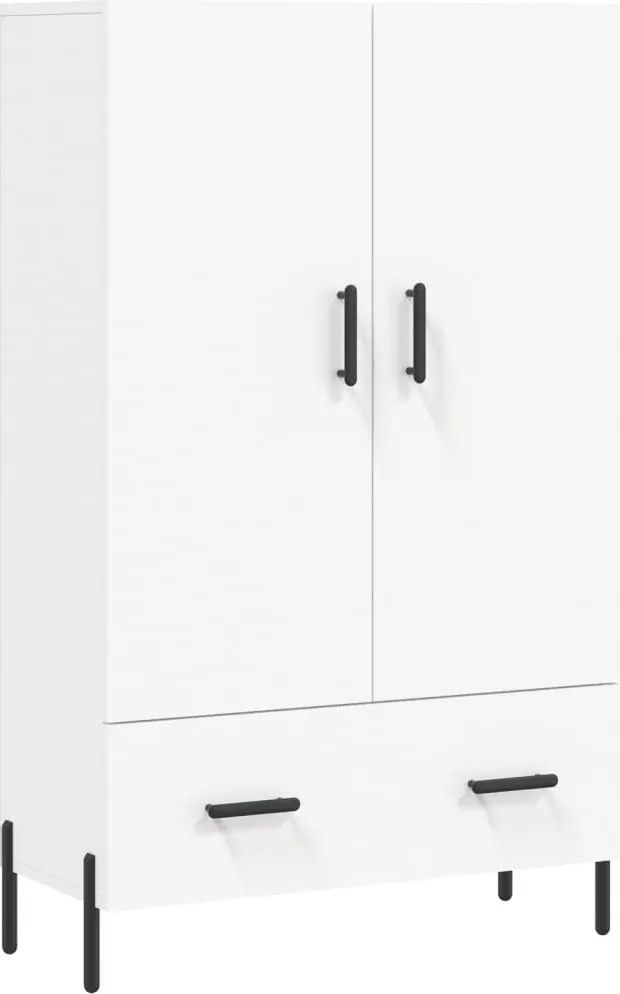 vidaXL Dulap înalt, alb, 69,5x31x115 cm, lemn prelucrat