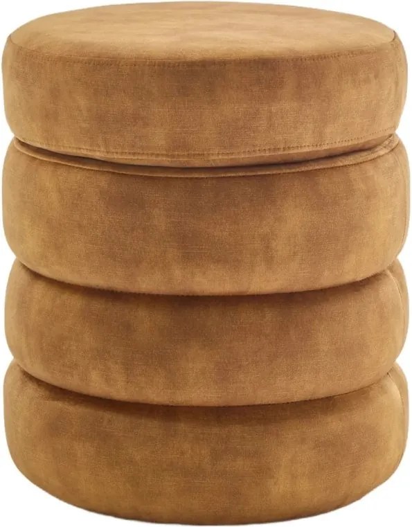 Bancheta cu spatiu de depozitare, Catifea Galben-Mustar, VOQUE 50cm A-46693 VC