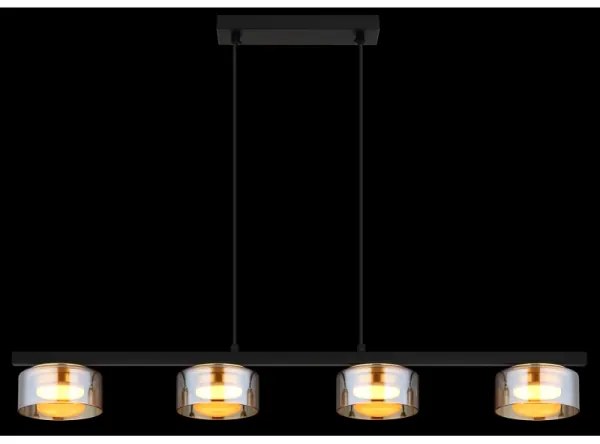 Lustră LED pe cablu Globo 16055-4HG HIGGINS 4xGX53/6W/230V fumuriu/maro