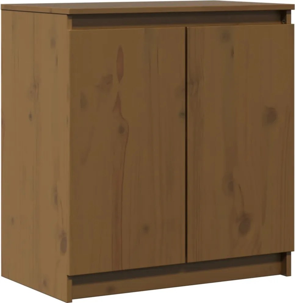 vidaXL Dulap lateral, maro miere, 60x36x65 cm, lemn masiv de pin