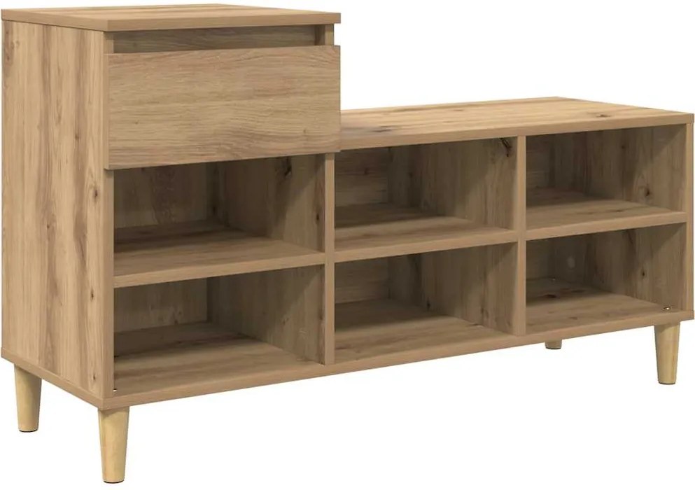 vidaXL Dulap pentru pantofi Stejar Artizanal 102 x 36 x 60 cm