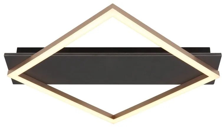 Plafoniera LED metal negru, MDF gri BEATRIX I