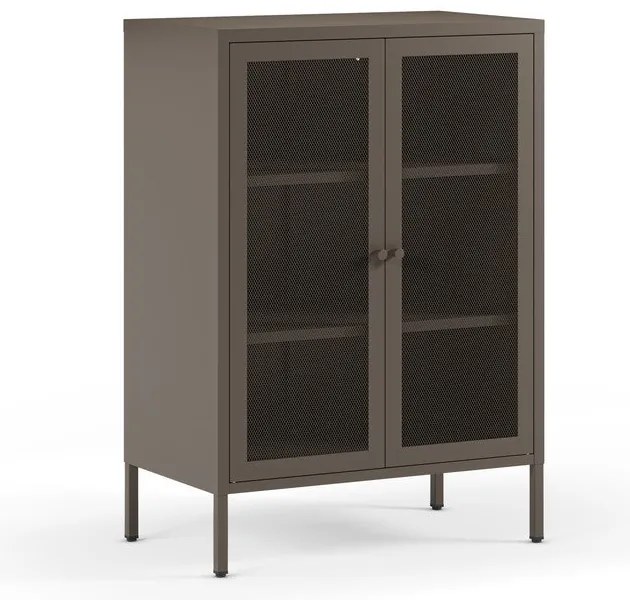 Dulap gri din metal 70x100x40 cm Fayna – Marckeric