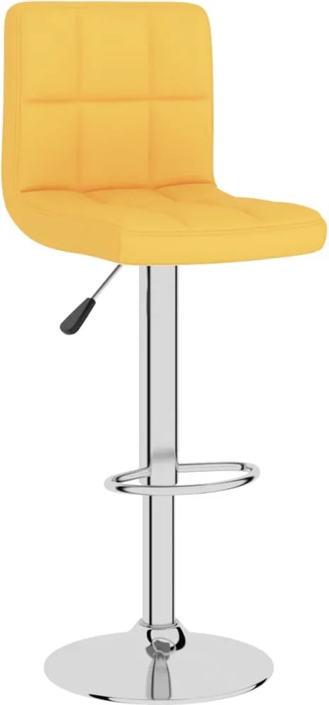 vidaXL Scaun de bar, galben muștar, material textil