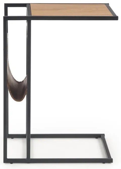 Masuta laterala Compact, stejar auriu / negru