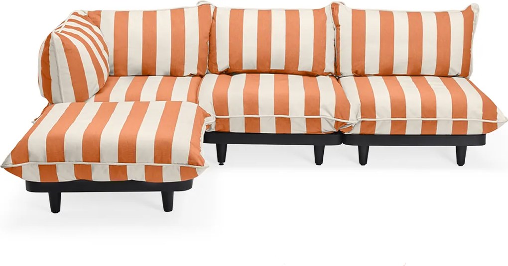 Set de grădină Paletti Large, culori multiple - Fatboy Culoare: portocaliu-crem cu dungi (stânga)