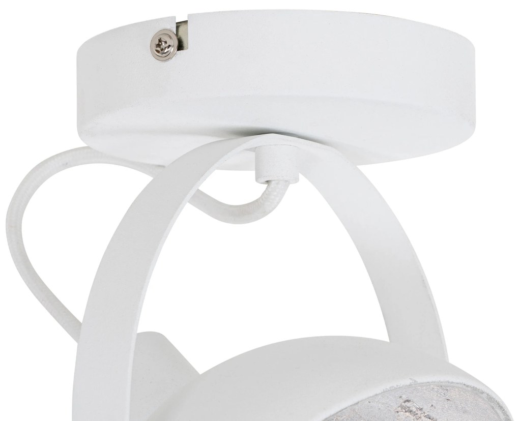 Plafoniera industriala alba cu argintiu 15 cm ajustabila - Magnax