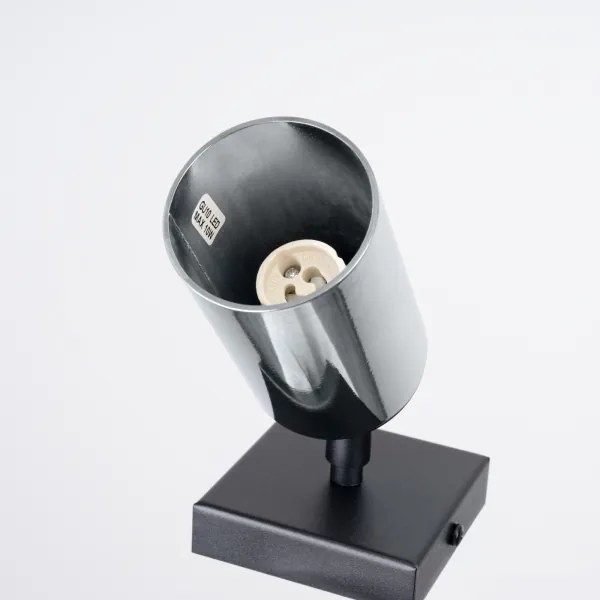 Spot de perete Sollux SL.1366 WINX 1xGU10/10W/230V negru/crom