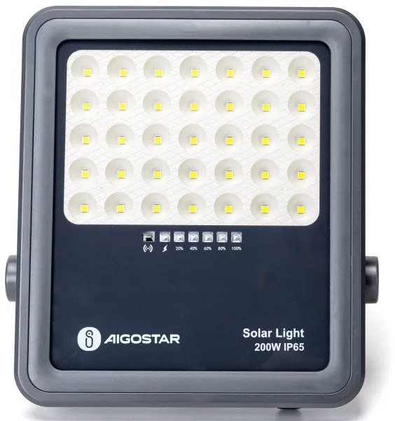 Aigostar - Reflector solar LED reglabil/200W/3,4V IP65 + telecomandă