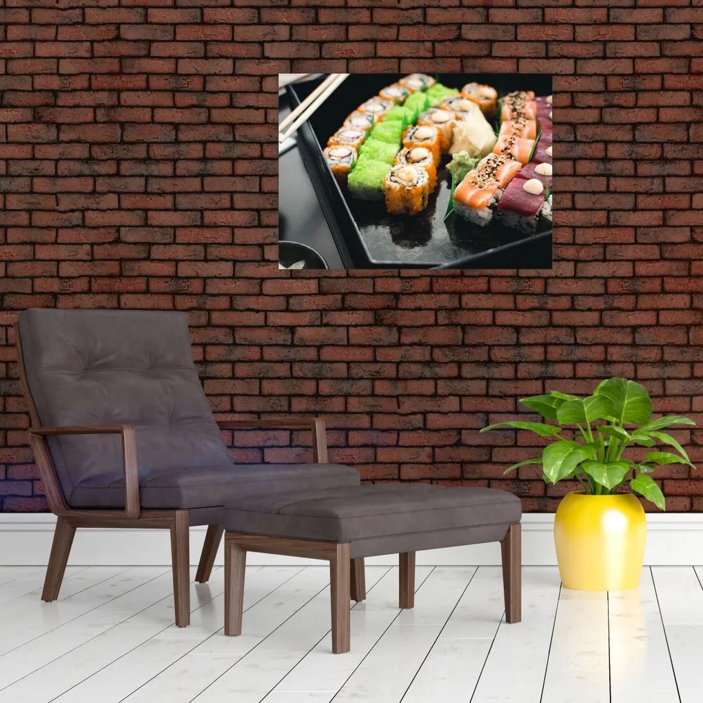Tablou pe sticlă - Sushi (70x50 cm)