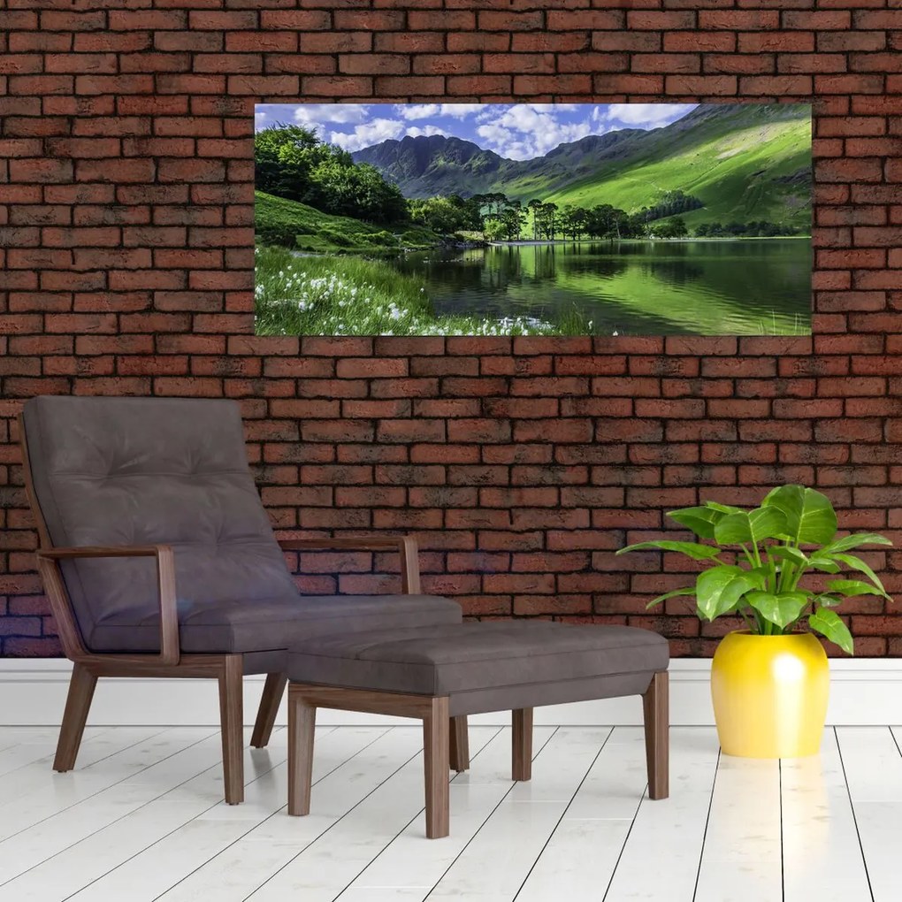 Tablou - Peisaj cu un lac (120x50 cm)