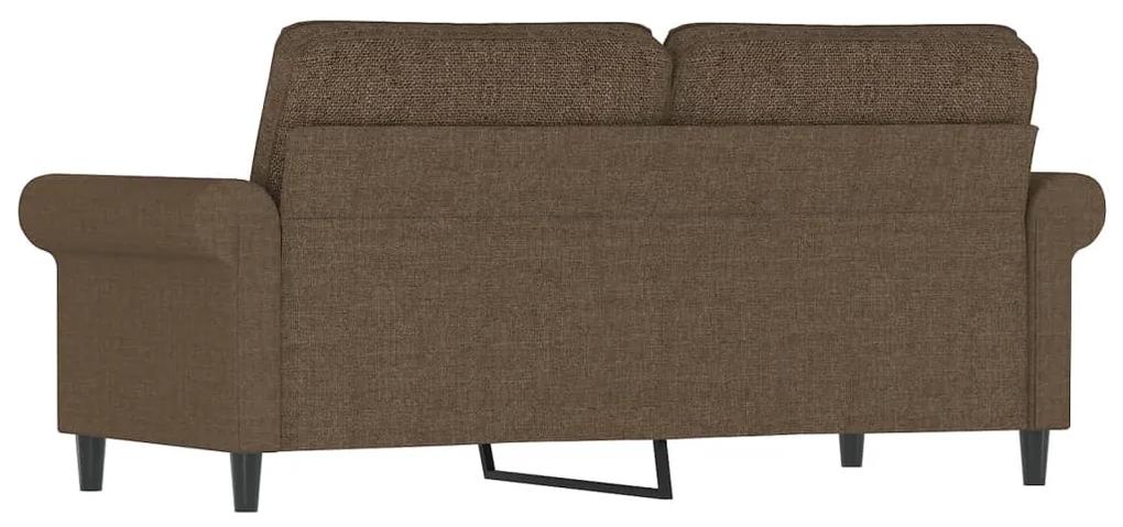 Canapea cu 2 locuri, maro, 140 cm, material textil Maro, 172 x 77 x 80 cm