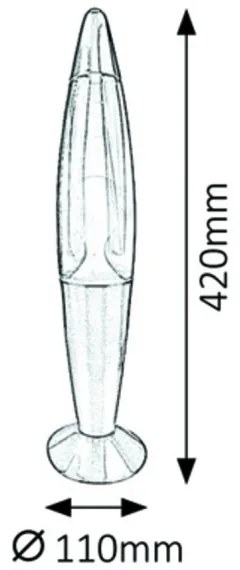 Lampă cu lavă LOLLIPOP G45 1xE14/25W/230V Rabalux 7011