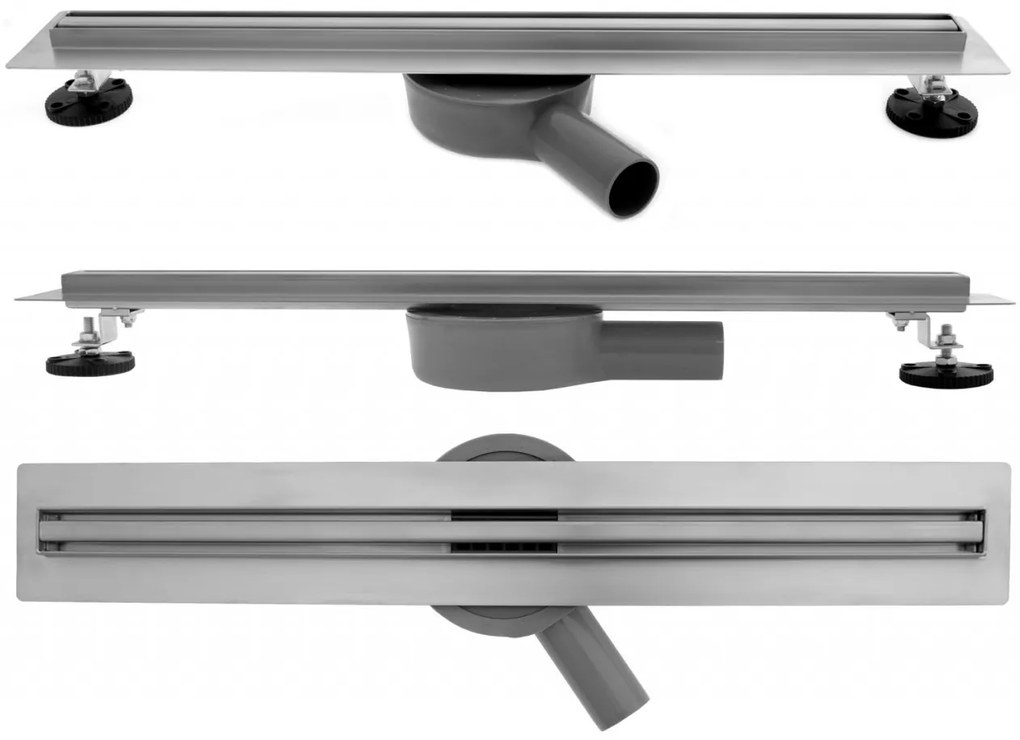 Set rigola pentru dus cu capac Neo Slim Pro Crom - 90 cm