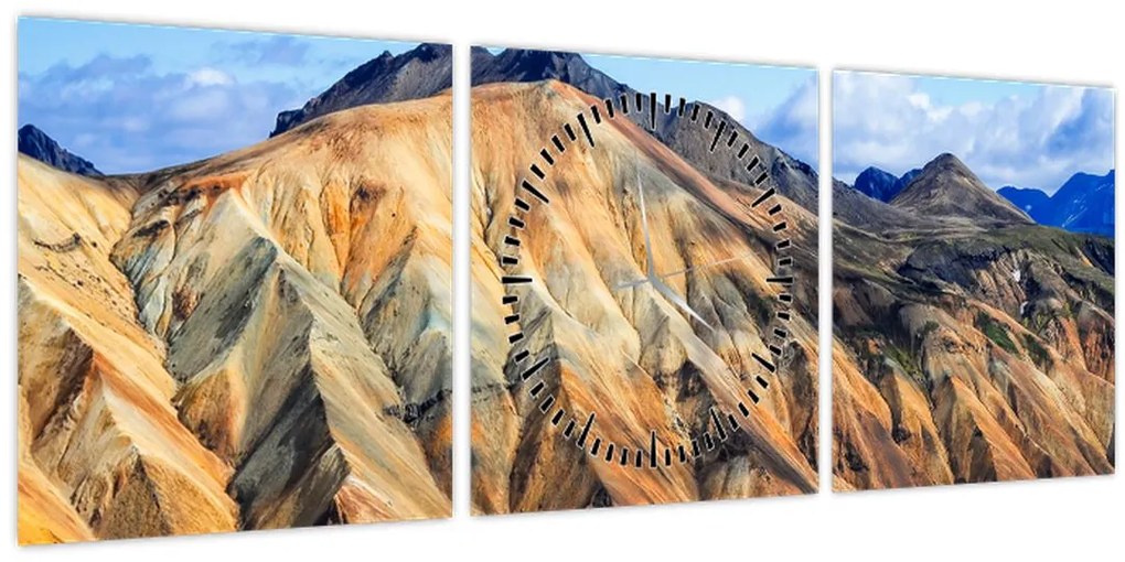 Tablou - Landmannalaugar (cu ceas) (90x30 cm)