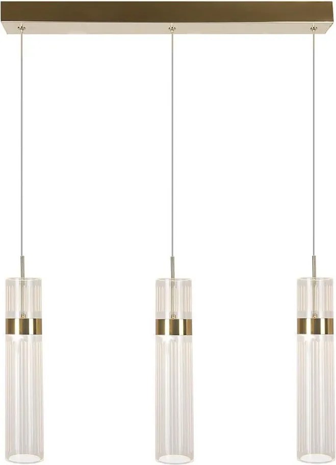 Lustră LED pe cablu AMBIENTE 3xLED/6W/230V 3000/4000/6000K aurie