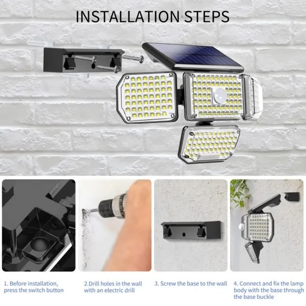 Aplică LED solară cu senzor LED/5W/5,5V IP65 Immax 08481L