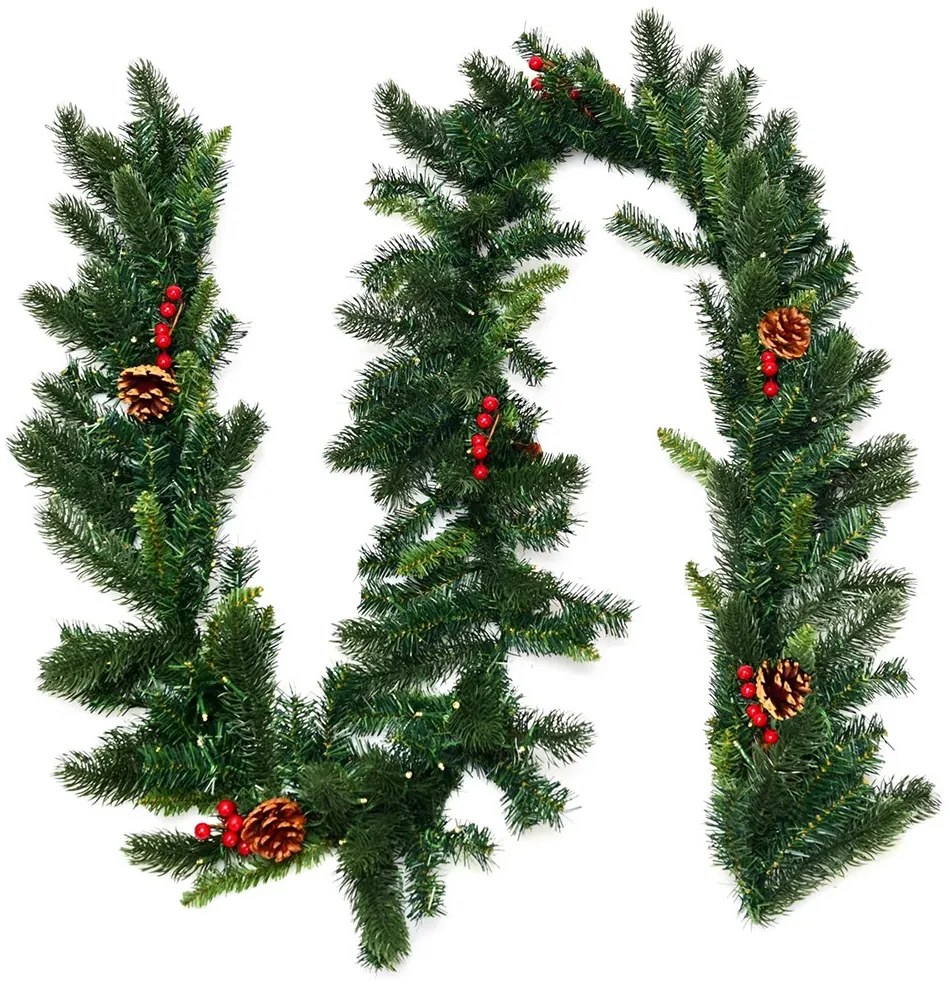 Ghirlandă de Crăciun cu 100 de lumini LED calde, 2,7 m