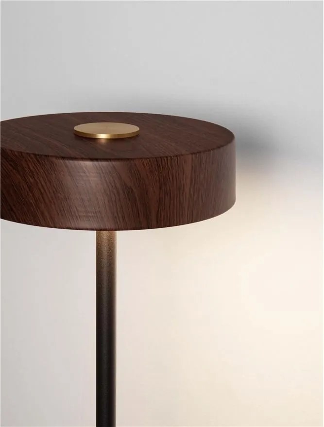Lampadar/Lampa de podea LED stil minimalist THEA negru/wood metal